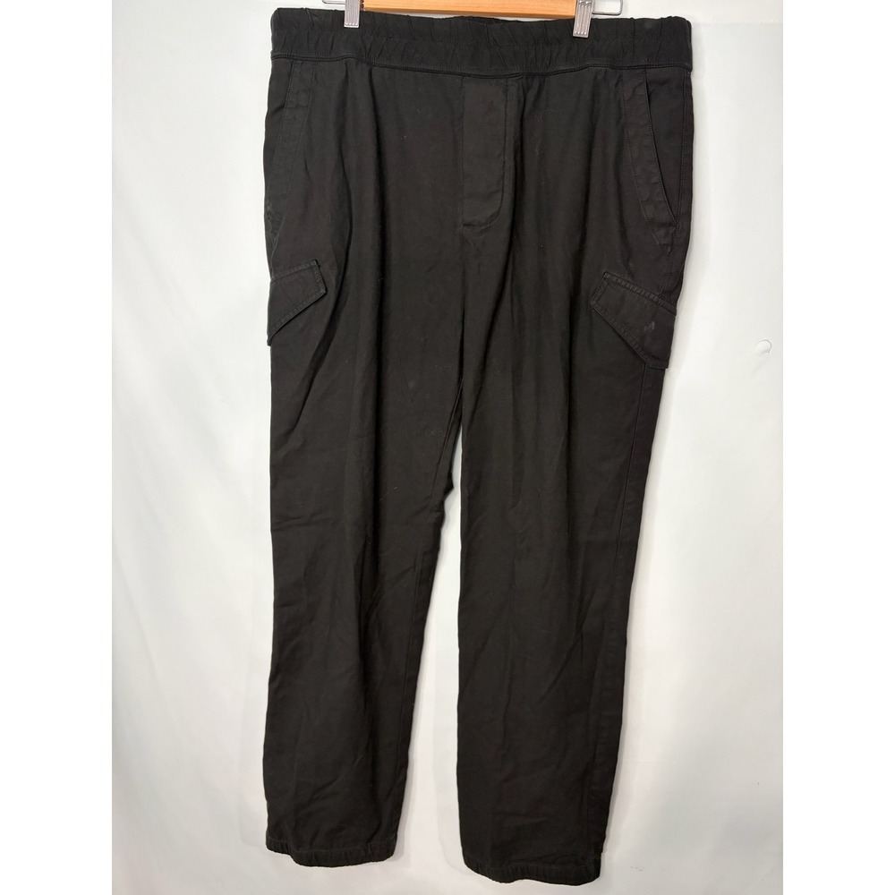 James Perse Mens Black Elastic Waist Cargo Pants MRCT1414 Size 3 NWT Pull On
